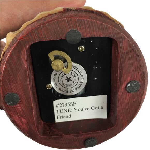 The Boyd Collection Bearstone Love & Kisses Music Box  You’ve Got A Friend - Picture 6 of 6